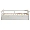Image de CALICOSY - Lit gigogne couchages 90x190 cm - ELSA - Blanc