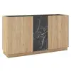 Image de Concept1 buffet chêne effet marbre noir l146cm DIONE-9P-CHENE