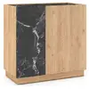 Image de Concept1 buffet chêne effet marbre noir l83cm DIONE-2P-CHENE-P