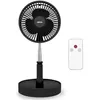 Image de Ventilateur à Batterie Sans fil Silencieux USB NOIR Pied Pliable & Télescopique Télécommande Autonomie 24h Jocca