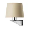 Image de Applique murale - LEDS-C4 - Gloss - Nickel satiné - Abat jour beige - LED intégrée