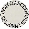 Image de Tapis Coton Motif Alphabet - Beige - 150 Ø