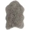 Image de Tapis En Laine Effet Peau De Bête - Gris À Poils Longs - 75 X 110 Cm