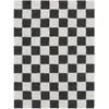 Image de Tapis Damier Gris Foncé Et Beige 120 X 160 Cm