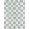 Image de Tapis Damier Vert Sauge Et Beige 120 X 160 Cm