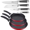 Image de San Ignacio - Set D'ustensiles De Cuisine : Couteaux Et Poêles À Frire