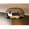 Image de Schuller argos - plafonnier affleurant en cristal à 6 ampoules à intensité variable avec télécommande chrome, miroir, g9
