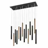 Image de Schuller varas - suspension cluster drop, or brillant, noir mat