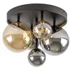 Image de Schuller dark plafonnier globe 5 lumières noir, laiton, cristal 2 tons, g9