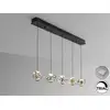 Image de Zaria plafonnier suspendu de bar noir, doré, transparent, led 3000 k, intensité variable