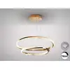 Image de Orbitas twin ring plafonnier suspendu led doré 3000k