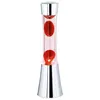 Image de Lampe à lave - FISURA - Rouge - Base en chrome - 395 cm - Ampoule incluse