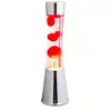 Image de Lampe à poser en métal et verre lave rouge