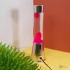 Image de Lampe à lave - FISURA - Rose - Base chromée or rose - 395 cm - 25W R39