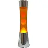 Image de Lampe à poser en métal et verre lave argent - orange