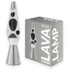 Image de Lampe à lave - FISURA - Noire - Base chromée - 11 x 11 x 40 cm - Ampoule de rechange