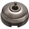 Image de DIMBLER - Interrupteur Va & Vient Porcelaine Noire Coque Nickel Satiné