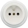 Image de FONTINI GARBY Prise avec terre Porcelaine Blanche 16A-250V Réf. 30208173