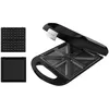 Image de Cecotec Appareil à sandwichs RocknToast Family 3in1. 1500 W capacité pour 4 sandwichs revêtement antiadhésif 3 plaques