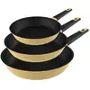 Image de Ensemble de poêle cecotec polka experience 18-22-26 bucket set vulcano jaune aluminium 3 pièces