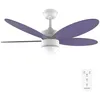 Image de Cecotec Ventilateur de plafond Energysilence Aero 4260 Purple 40 W Moteur DC Diamètre 42  5 Lames Réversibles Lumière LED