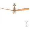 Image de Cecotec - Ventilateur De Plafond Avec Lumière Energysilence Aero 5295 Goldwhite - 35 W, Diamètre 132 Cm, 3 Pales, Led 18