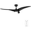 Image de Cecotec - Ventilateur De Plafond Avec Lumière Energysilence Aero 5295 Black - 40 W, Diamètre 137 Cm, 3 Pales, Led 15 W E