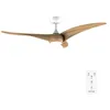 Image de Cecotec - Ventilateur de Plafond avec Lumière EnergySilence Aero 5295 WhiteWood - 40 W Diamètre 137 cm 3 Pales LED 15 W et