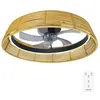 Image de Cecotec - Ventilateur de Plafond avec Lumière EnergySilence LampAero 600 Natural Design - 20 W Diamètre 43 cm Lampe LED