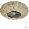 Image de Cecotec Ventilateur De Plafond Avec Lumière Energysilence Lampaero 650 Natural Wicker. 20 W, Diamètre 28 Cm, Minuterie