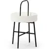 Image de Table Auxiliaire Jaipur Avec Plateau En Mdf Blanc Et Structure Métallique En Noir Mat