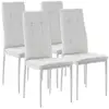 Image de Set de 4 chaises salon chelsea tapissées blanc,42 cm (largeur) x 51 cm (profondeur) x 97 cm (hauteur) 8435487709252