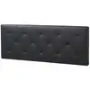Image de Tête De Lit Rombo 140x60 Cm Noir, Rembourrée De Mousse