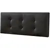 Image de Tête De Lit Carla 140x60 Cm Noir, Rembourrée De Mousse