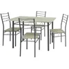 Image de Ensemble de Table et 4 chaises pour Salle à Manger Lima Chêne/Gris Table 110 cm x 70 cm x 76 cm Structure métallique