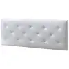 Image de Tête De Lit Rombo 160x60 Cm Blanc, Rembourrée De Mousse