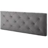 Image de Tête De Lit Milano 140x60 Cm, Losanges En Tissu Gris, 8 Cm D'épaisseur