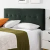 Image de Tête De Lit Tapissée Napoles 140x100 Cm Vert, Velours, Pieds En Bois