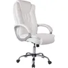 Image de Chaise De Bureau Karen Elevable Et Fauteuil Inclinable En Simili Cuir Blanc