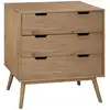Image de Commode Bali 3 Tiroirs, Fabriqué En Bois De Pin Massif, Glissières Métalliques