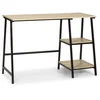 Image de Bureau Lisboa Noir, Table Pour Pc, Style Industriel, 105 Cm Longueur