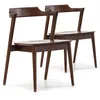Image de Pack 2 Chaises Venus, Couleur Noyer, Bois Massif, 58 Cm X 57,5 Cm X 76 Cm