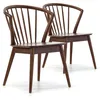 Image de Pack 2 Chaises Mura, Couleur Noyer, Bois Massif, 55 Cm X 58,5 Cm X 84 Cm