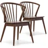 Image de Pack 2 chaises Mura Couleur Noyer Bois Massif 55 cm x 585 cm x 84 cm