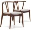 Image de Pack 2 Chaises Rustic, Couleur Noyer, Bois Massif, 55 Cm X 54,5 Cm X 76 Cm
