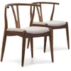 Image de VS Venta-stock Pack 2 chaises Rustic Couleur Noyer Bois Massif 55 cm (Longueur) 545 cm (Profondeur) 76 cm (Hauteur)