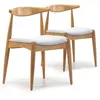 Image de Pack 2 Chaises Corzo, Couleur Chêne, Bois Massif, 52,5 Cm X 50 Cm X 74.5 Cm