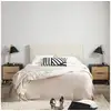 Image de Marckonfort tête de lit tapissée tagomago 140x60 cm de lin naturel, pour lit 135cm, rembourré avec de la mousse, 8cm d'épaisseur, système de fixation inclus. T21001