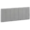 Image de Tête De Lit Tapissée Creta 140x60 Cm Couleur Gris, 8 Cm D'épaisseur