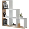 Image de Étagère Bibliothèque Estela, Couleur Blanc/chêne, Salle À Manger Ou Bureau